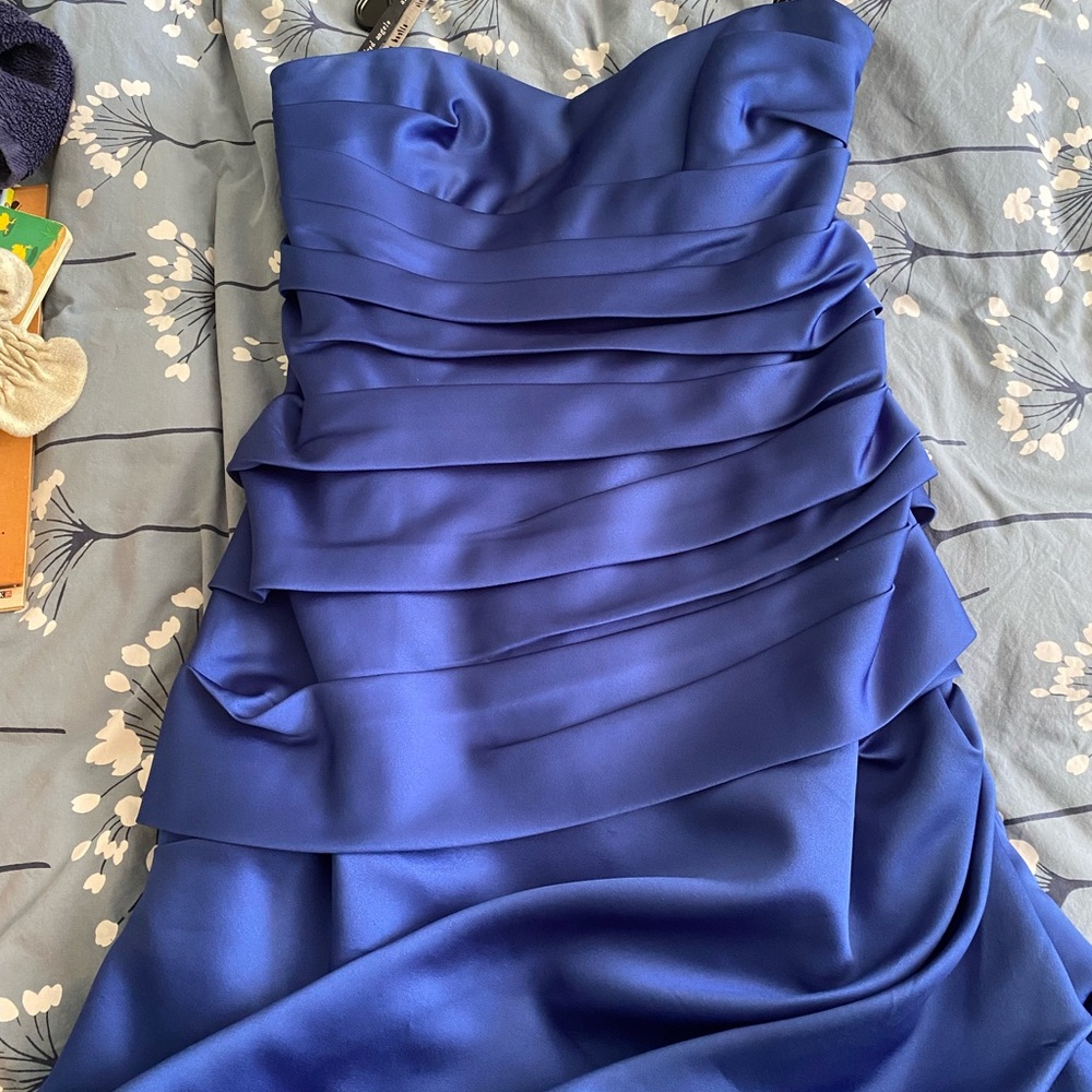 Alfred Angelo Royal Blue Strapless Prom Dress